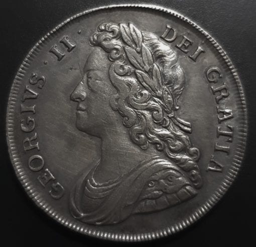 George II (1727-60), silver Halfcrown, 1741, young laureate and draped bust