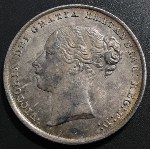 Queen Victoria Young Head Shilling, 1842, Type A3