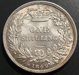 Queen Victoria Young Head Shilling, 1842, Type A3