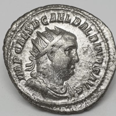 Balbinus Silver Antoninianus 238 A.D Stuck in Rome, radiate, draped and cuirassed bust of Balbinus to right