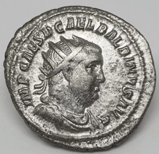 Balbinus Silver Antoninianus 238 A.D Stuck in Rome, radiate, draped and cuirassed bust of Balbinus to right