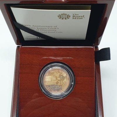 Captain Cook 2018 UK £2 Gold Proof Coin