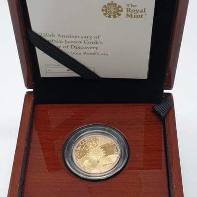 Captain Cook 2019 UK £2 Gold Proof Coin