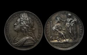 Struck to commemorate the coronation of George II (1727) 