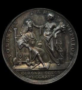 Struck to commemorate the coronation of George II (1727) 