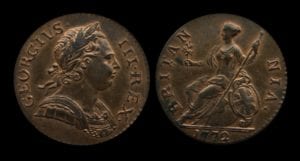 George III (1760-1820), copper Halfpenny, 1772