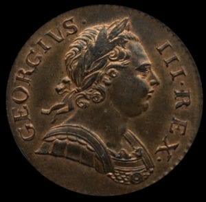 George III (1760-1820), copper Halfpenny, 1772