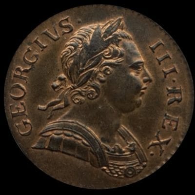 George III (1760-1820), copper Halfpenny, 1772