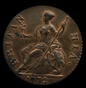 George III (1760-1820), copper Halfpenny, 1772