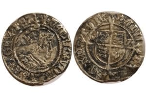 Henry VIII (1509-47), silver Half-Groat, Canterbury Mint, second coinage (1526-44)