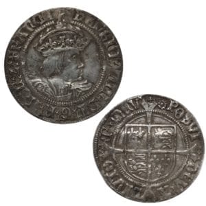 Henry VIII (1509-1547), Groat second coinage (1526-44), London Tower Mint, Second crowned bust (Laker Bust B) in profile right, initial mint mark Rose both sides.