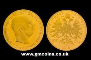 Austrian 100 Corona gold '1915'