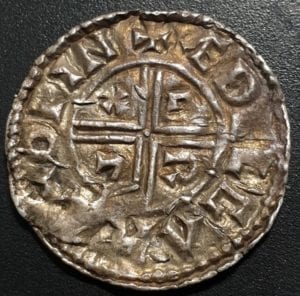 Aethelred II (978-1016), Penny, Intermediate Small Cross / Crux mule, Winchester