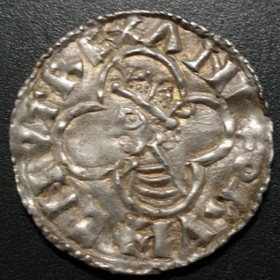 Cnut (1016-1035), silver Penny, quatrefoil type, Thetford Mint