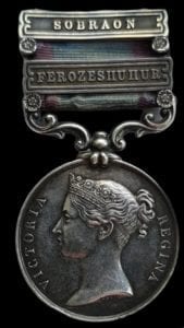 Sutlej 1845-46, for Moodkee, 2 clasps, Ferozeshuhur, Sobraon (Charles Cleeve, 9th Regiment)