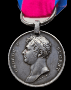 Waterloo Medal with original steel clip, and split ring suspension, awarded to Private William Smith