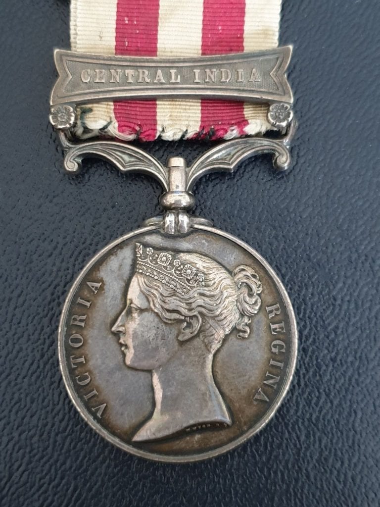 India Mutiny Medal, Cental India Bar, 72nd Highlanders, sergeant William Orr