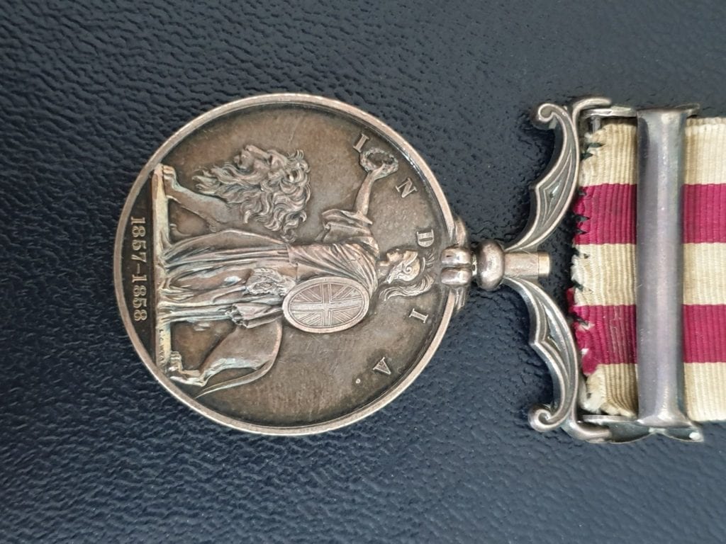 India Mutiny Medal, Cental India Bar, 72nd Highlanders, sergeant William Orr