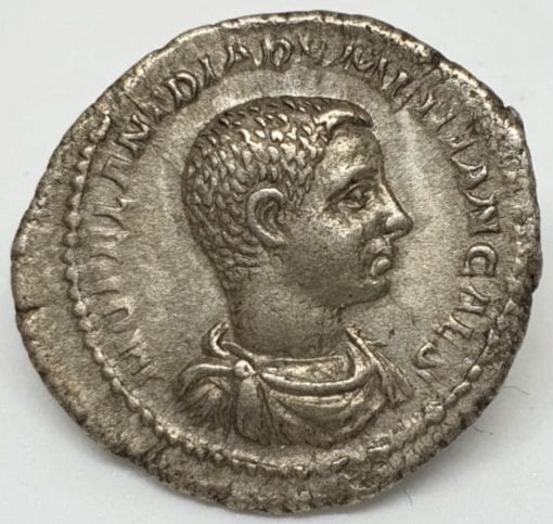 Diadumenian Caesar AD 217-218, silver Denarius, struck at Rome