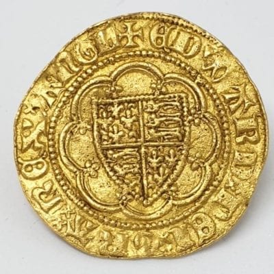 Edward III (1327-1377), gold Quarter-Noble, fourth coinage, Treaty period (1361-69)