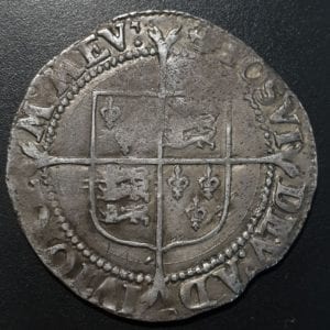 Elizabeth I Shilling, second issue, 1560-1, m.m. cross crosslet