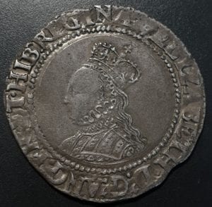 Elizabeth I Shilling, second issue, 1560-1, m.m. cross crosslet