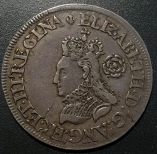 Elizabeth I Sixpence, 1568, milled coinage, 1561-70, m.m. lis, small crowned bust