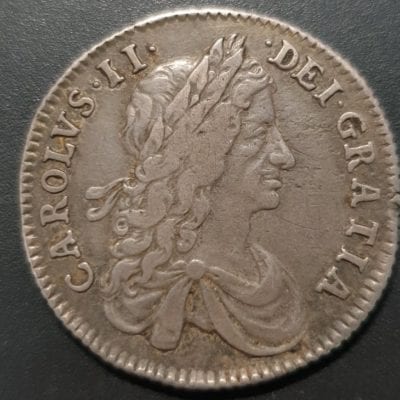 Charles II (1660-85), Shilling, 1663, first draped bust variety